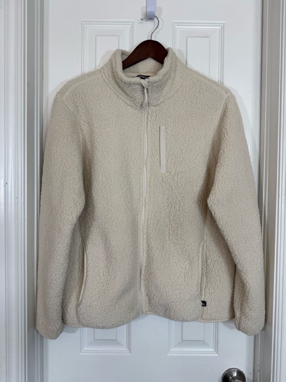 Eddie Bauer Cream Sherpa Lined Jacket
